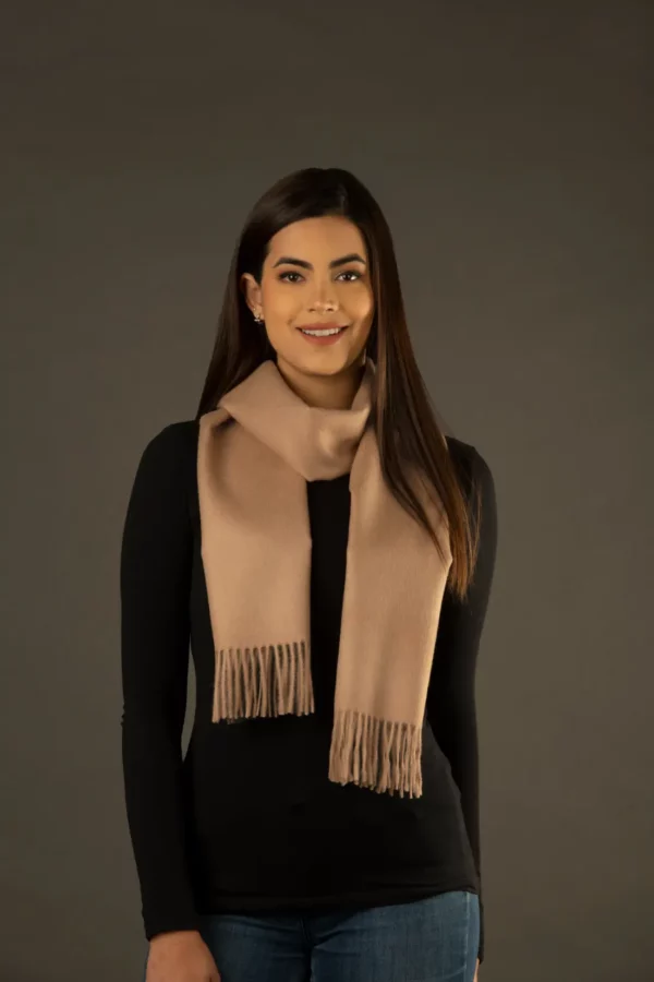 Solid weave brushed scarf