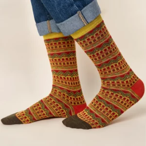 Stripes jacquard men socks