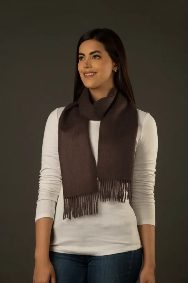 Solid weave brushed scarf
